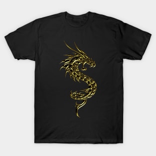 Black and Gold Dragon | Cherie's Art(c)2021 T-Shirt